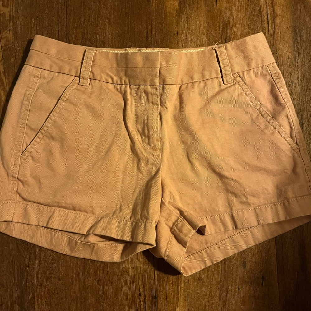 Pink J.Crew Chino dress shorts. Size 00